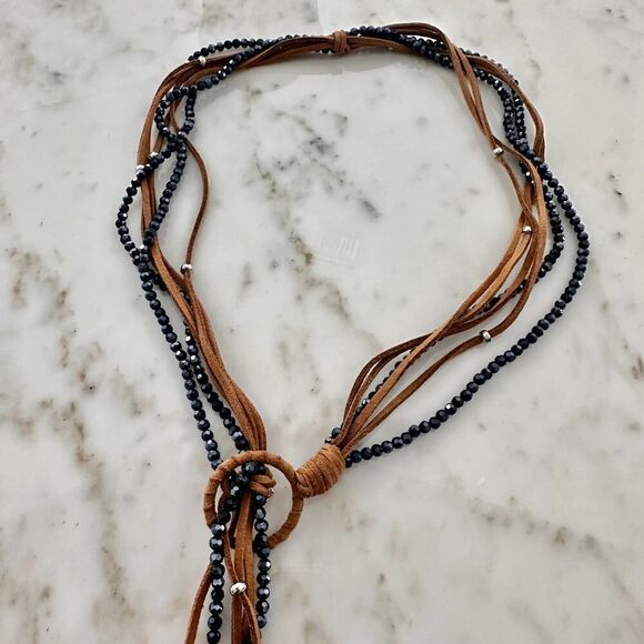 Chico’s Multi-Strand Beaded Lariat Necklace-Boho - Picture 2 of 7